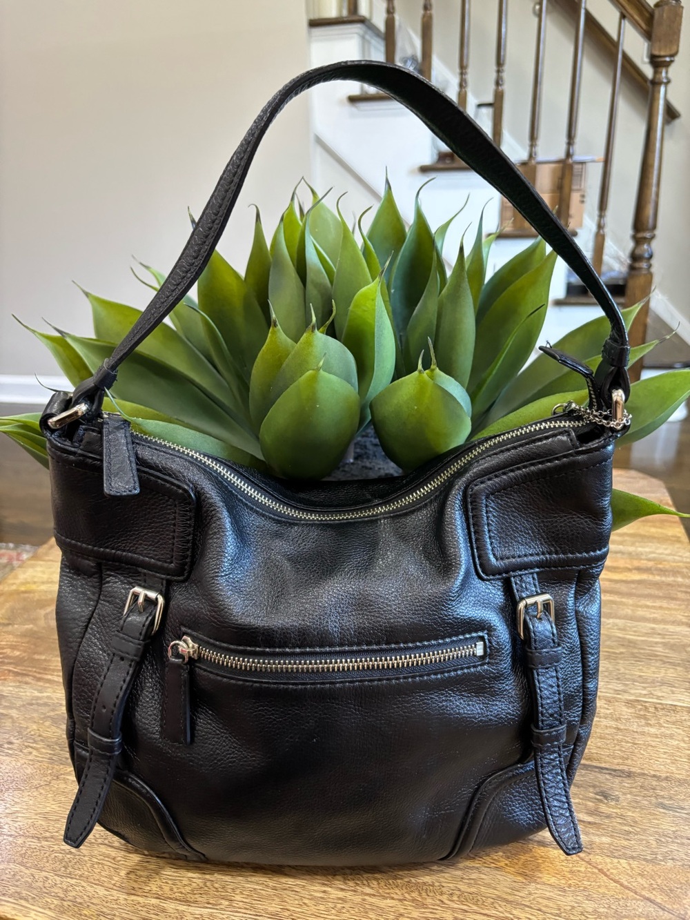 Vintage Cole Hana Pebble Leather Shoulder Bag